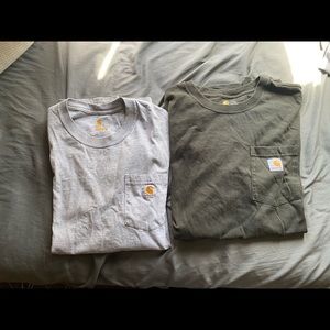 2 men’s carhartt pocket t shirts